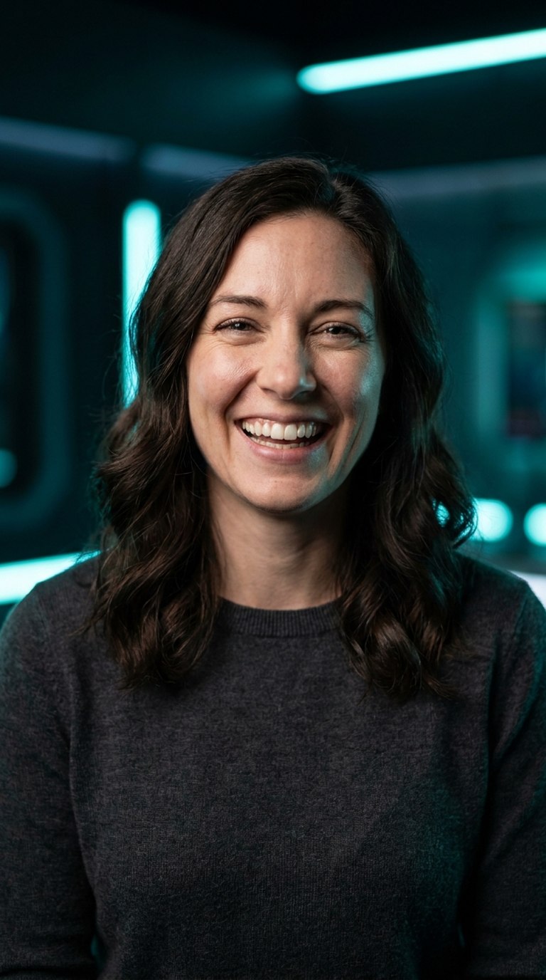 Aria — photorealistic AI companion, concept visual