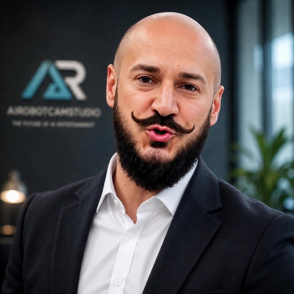 Artur-Mihail Popescu, Founder of AIROBOTCAMSTUDIO, presenting the company vision.